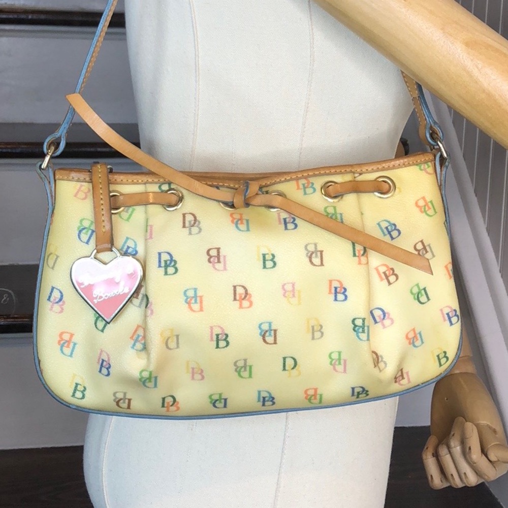DOONEY BOURKE Rainbow Monogram Coated Canvas with Rainbow Zipper Mini Bag - Picture 15 of 15